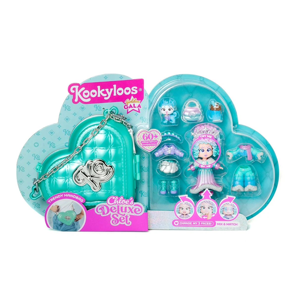 Set de joaca cu papusa si accesorii, Kookyloos, poseta lui Chloe