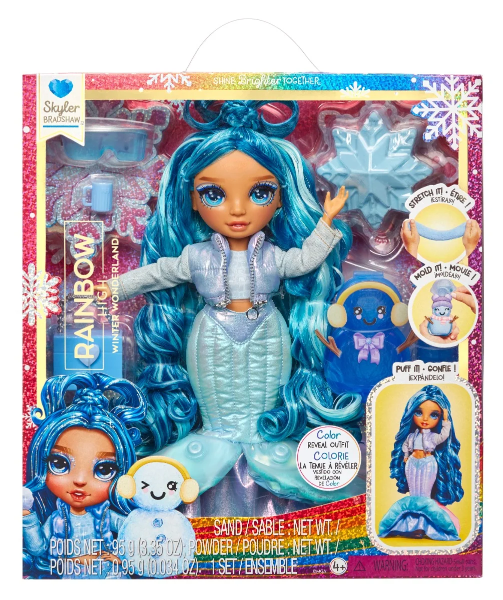 Papusa Rainbow High, Winter Wonderland, Skyler, 120834EUC