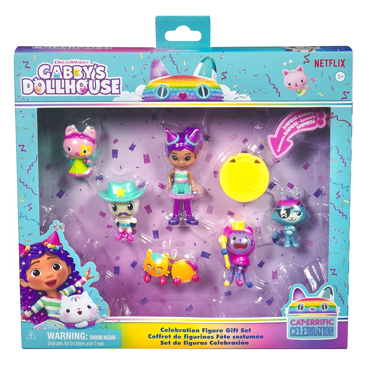 Set de joaca cu 6 figurine, Gabbys Dollhouse, Celebration, 6069603