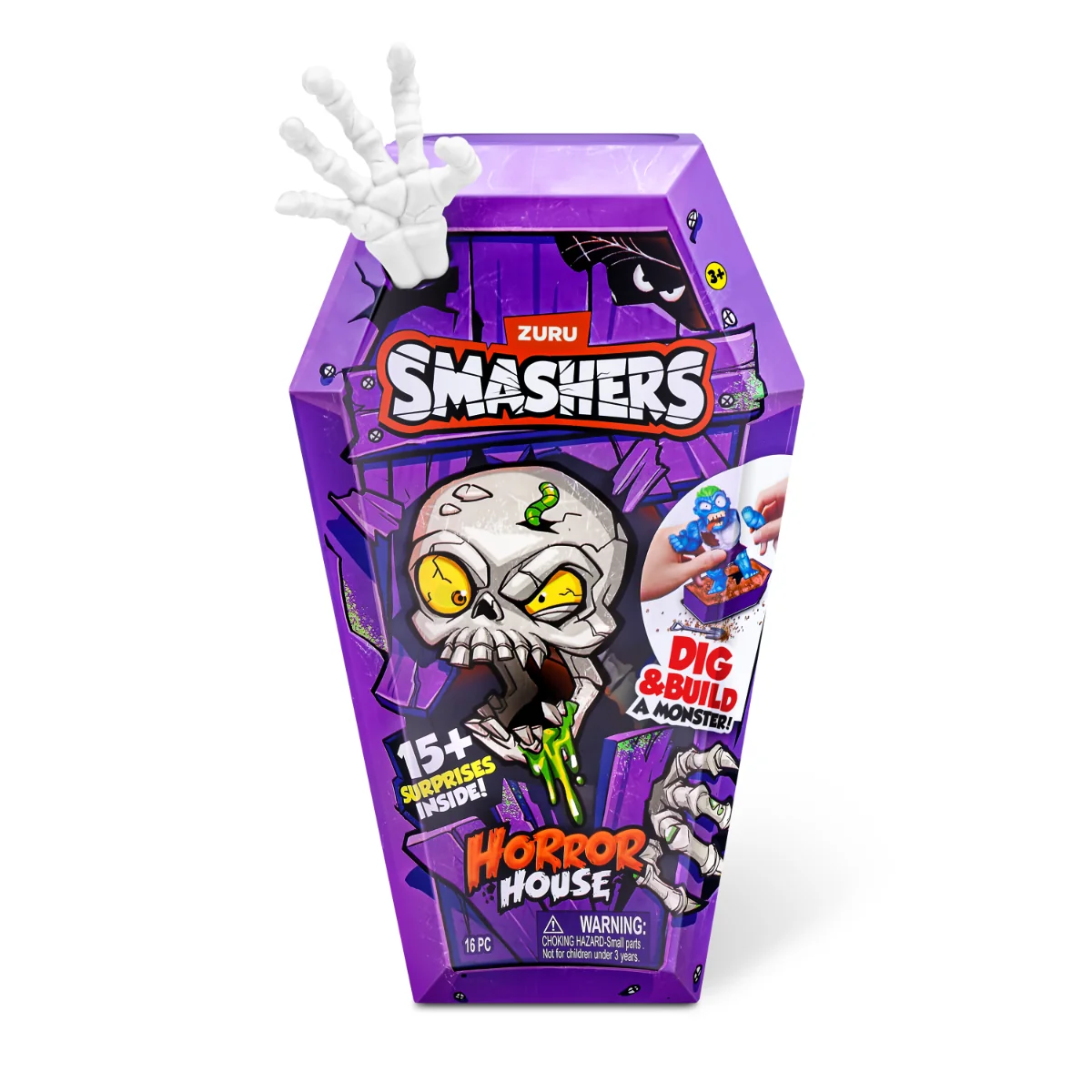 Set figurine si accesorii, Smashers, Horror House Medium, Alb, S1