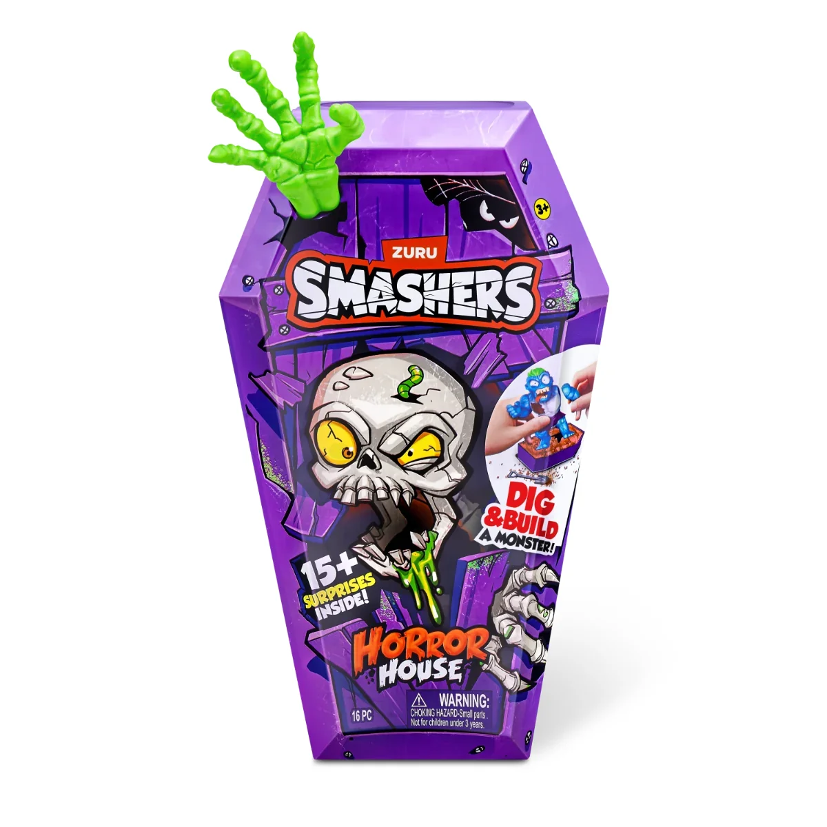 Set figurine si accesorii, Smashers, Horror House Medium, Verde, S1
