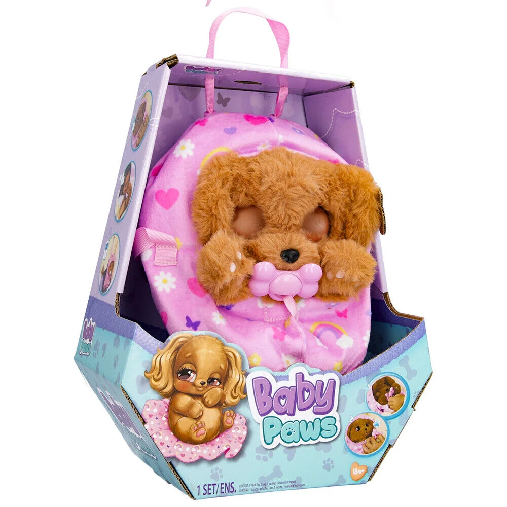 Jucarie de plus interactiva, Baby Paws, Catel Cocker, 30 cm