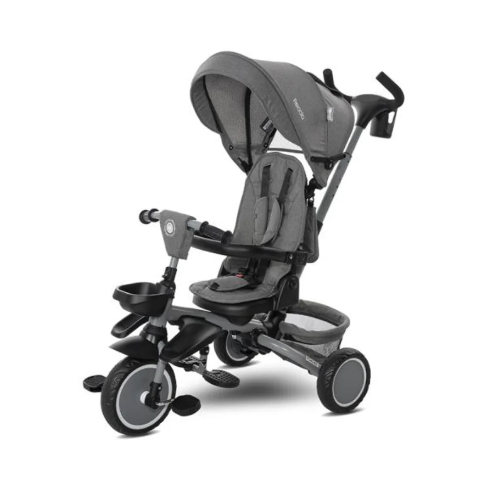 Tricicleta multifunctionala, pliabila, Lorelli Freccia, sezut rotativ 360 grade, Grey and Black