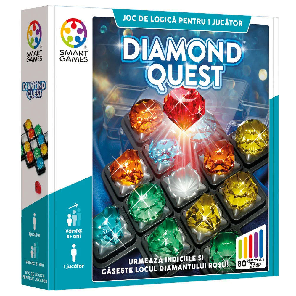Joc de logica cu 80 de provocari, Smart Games, Diamond Quest