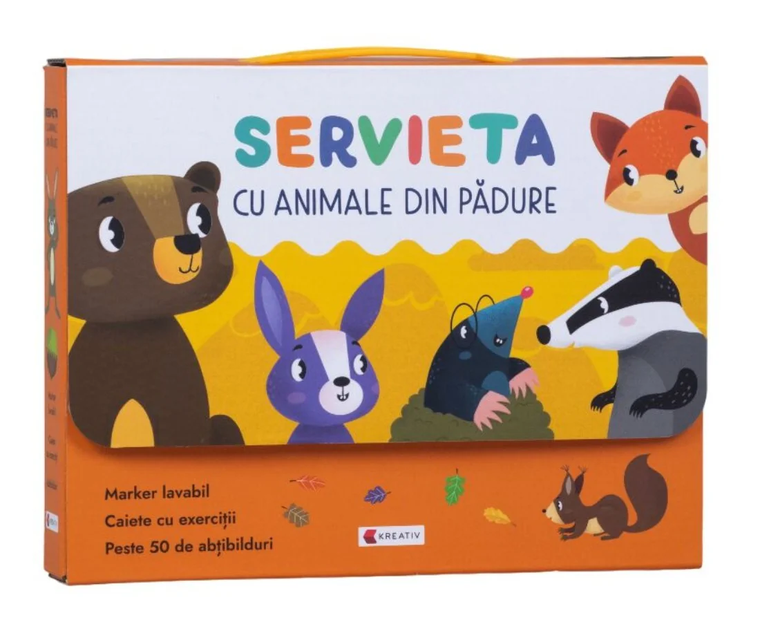 Servieta cu animale din padure