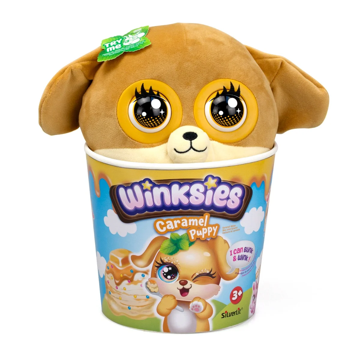 Jucarie de plus interactiva, Silverlit, Winkies, Caramel Puppy