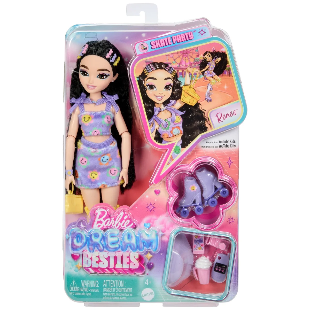 Papusa Barbie, Dream Besties Renee, Skate Party, JFX99