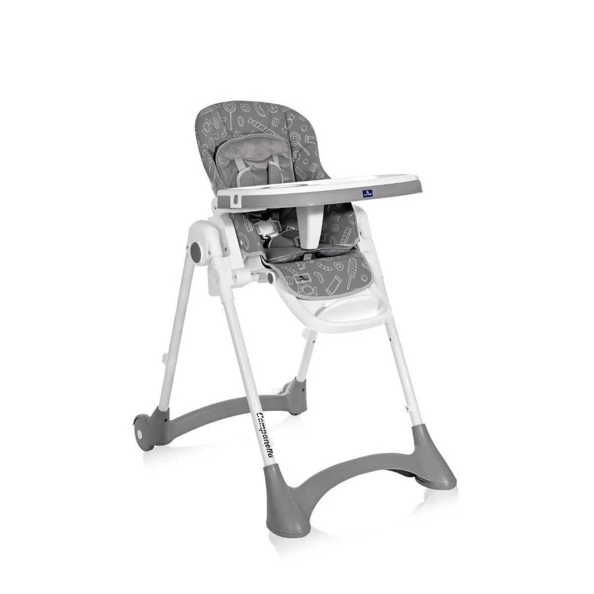 Scaun de masa reglabil, Lorelli, Campanella, 6-36 luni, Grey Candy