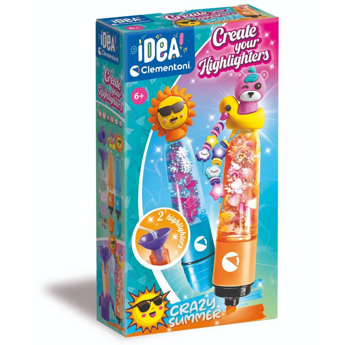 Set de creatie, Clementoni Idea, Marker cu decoratiuni, Crazy Summer