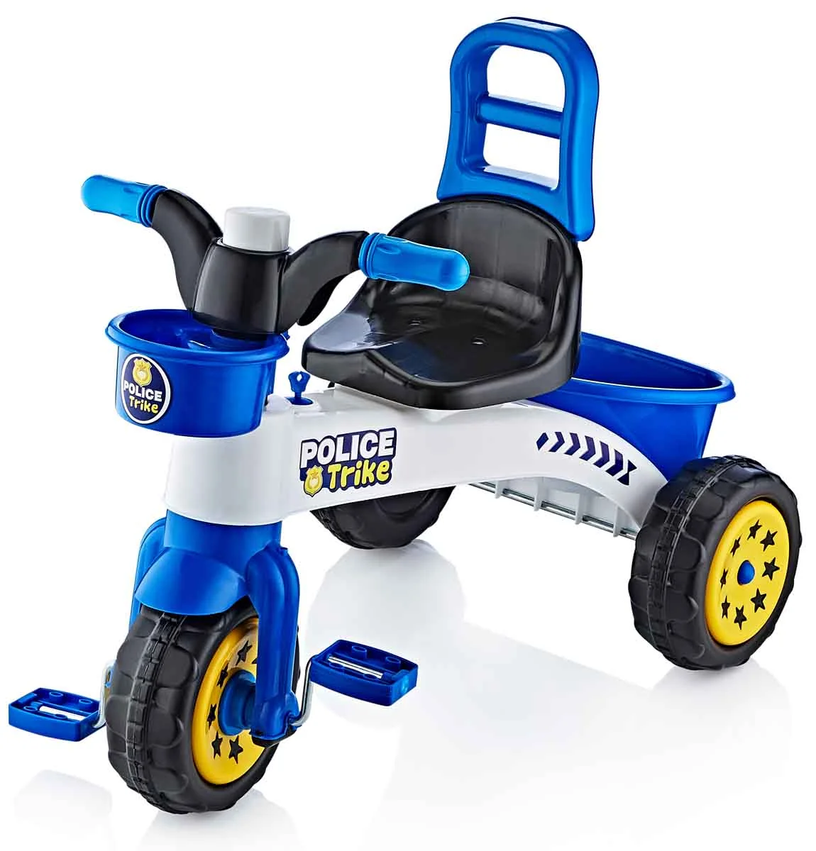 Tricicleta pentru copii cu claxon, Guclu Toys, Politie