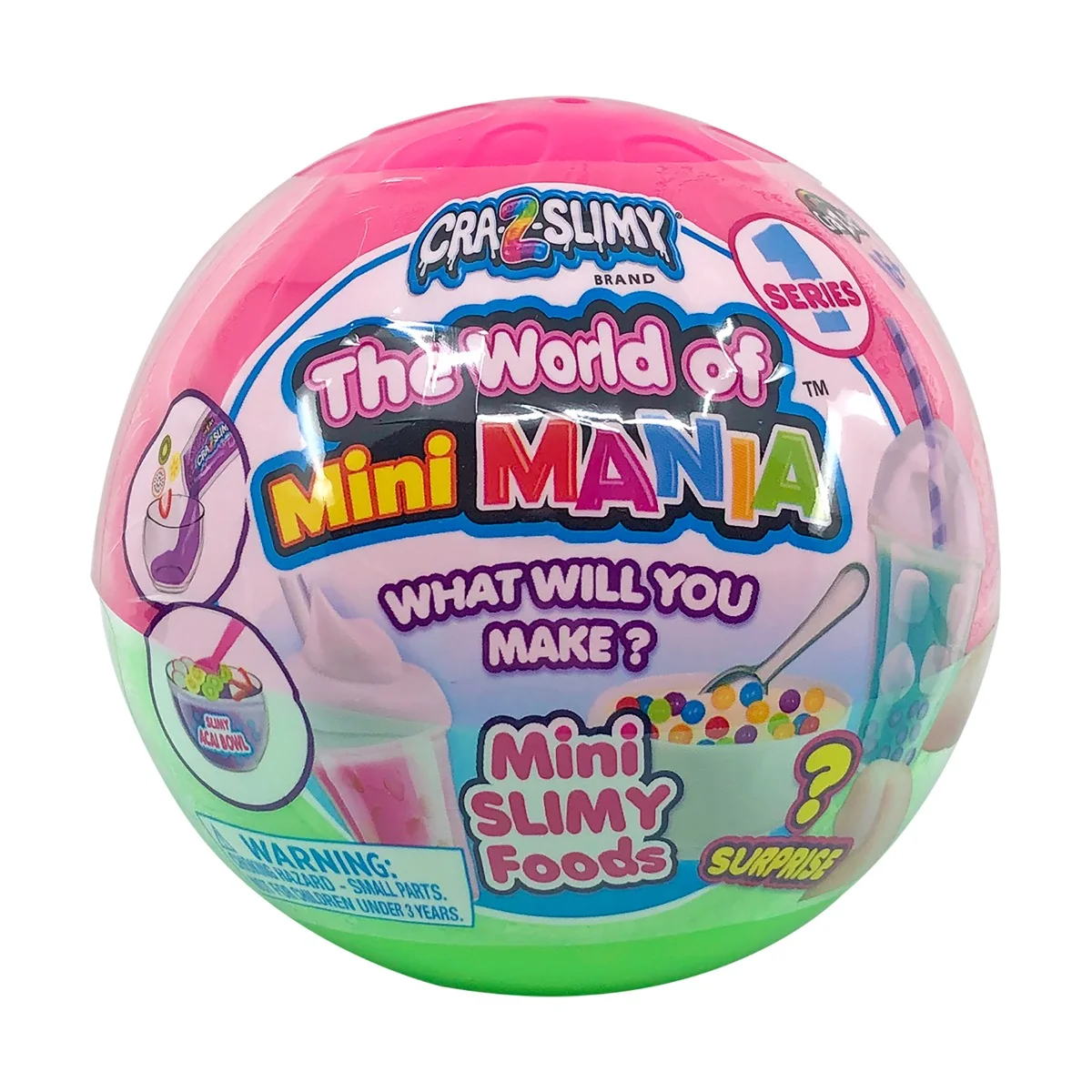 Set creativ cu slime, Cra-Z-Art, Mini Mania Slimy Foods, S1