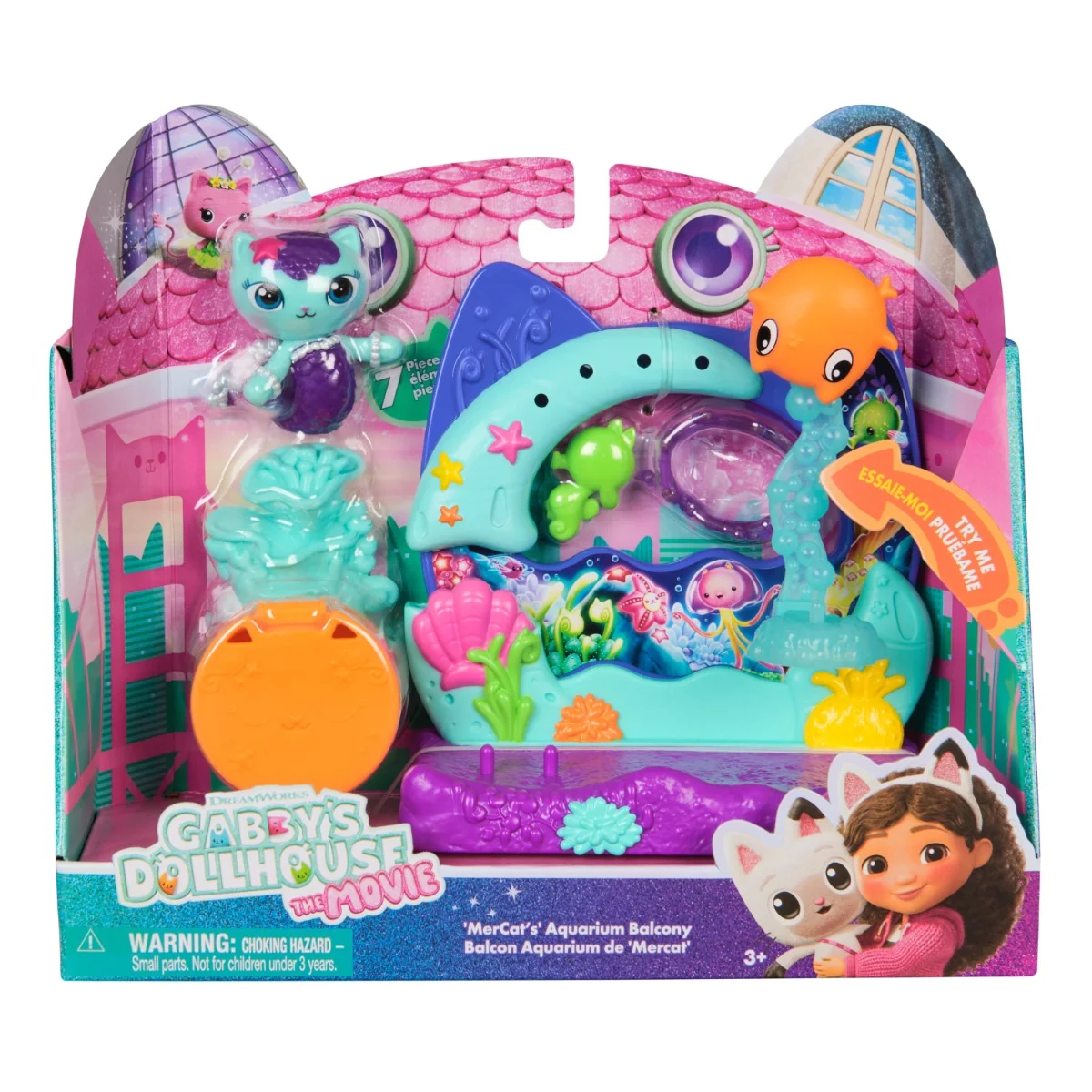 Set de joaca cu figurine, Gabbys Dollhouse, MerCats Aquarium Balcony, 20152984