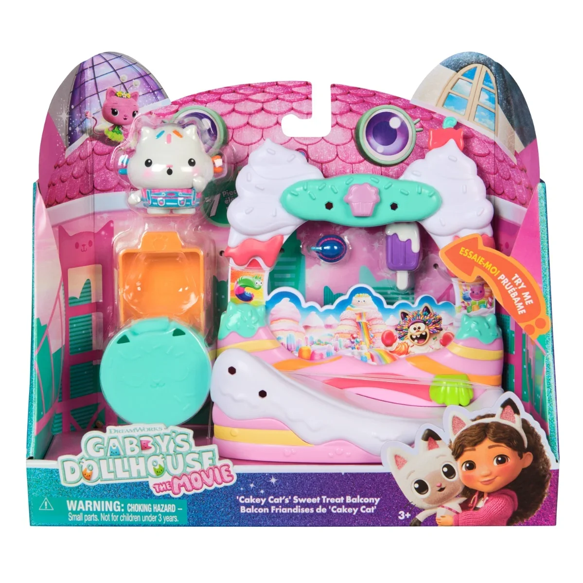 Set de joaca cu figurine, Gabbys Dollhouse, Cakey Cats Sweet Treat Balcony, 20152985