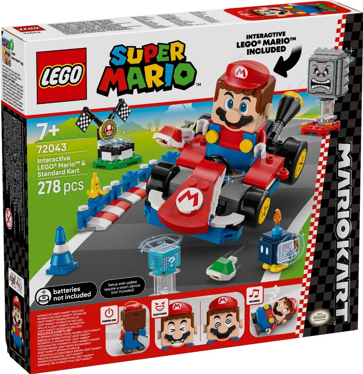LEGO® Super Mario - Mario interactiv si Standard Kart (72043)