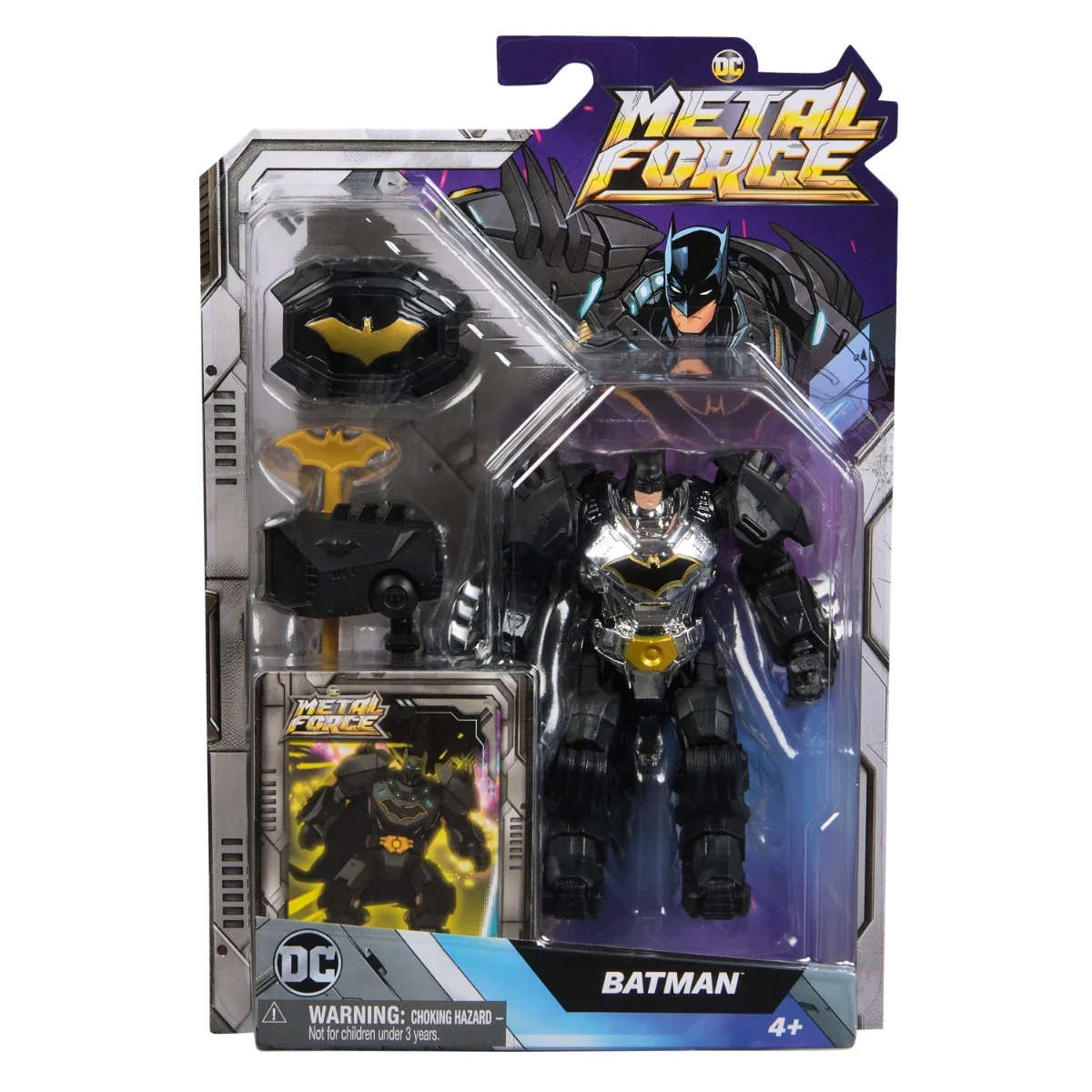 Figurina cu accesorii, Dc Universe, Metal Force, Batman, 11 cm, 6071725
