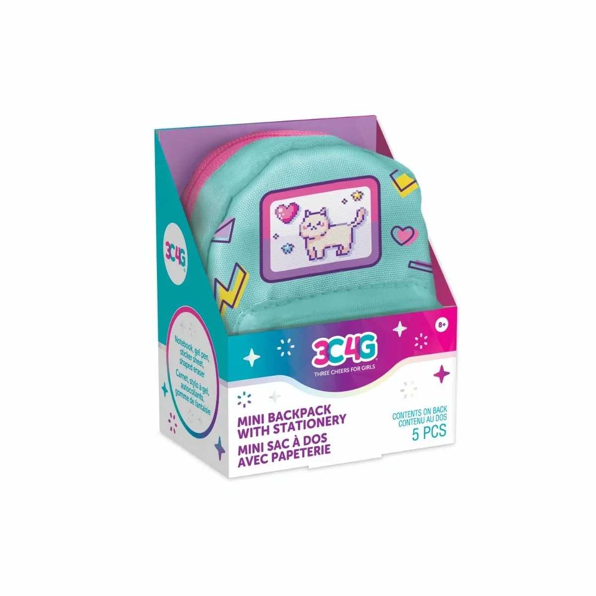 Mini ghiozdan cu accesorii, 3C4G, 5 piese