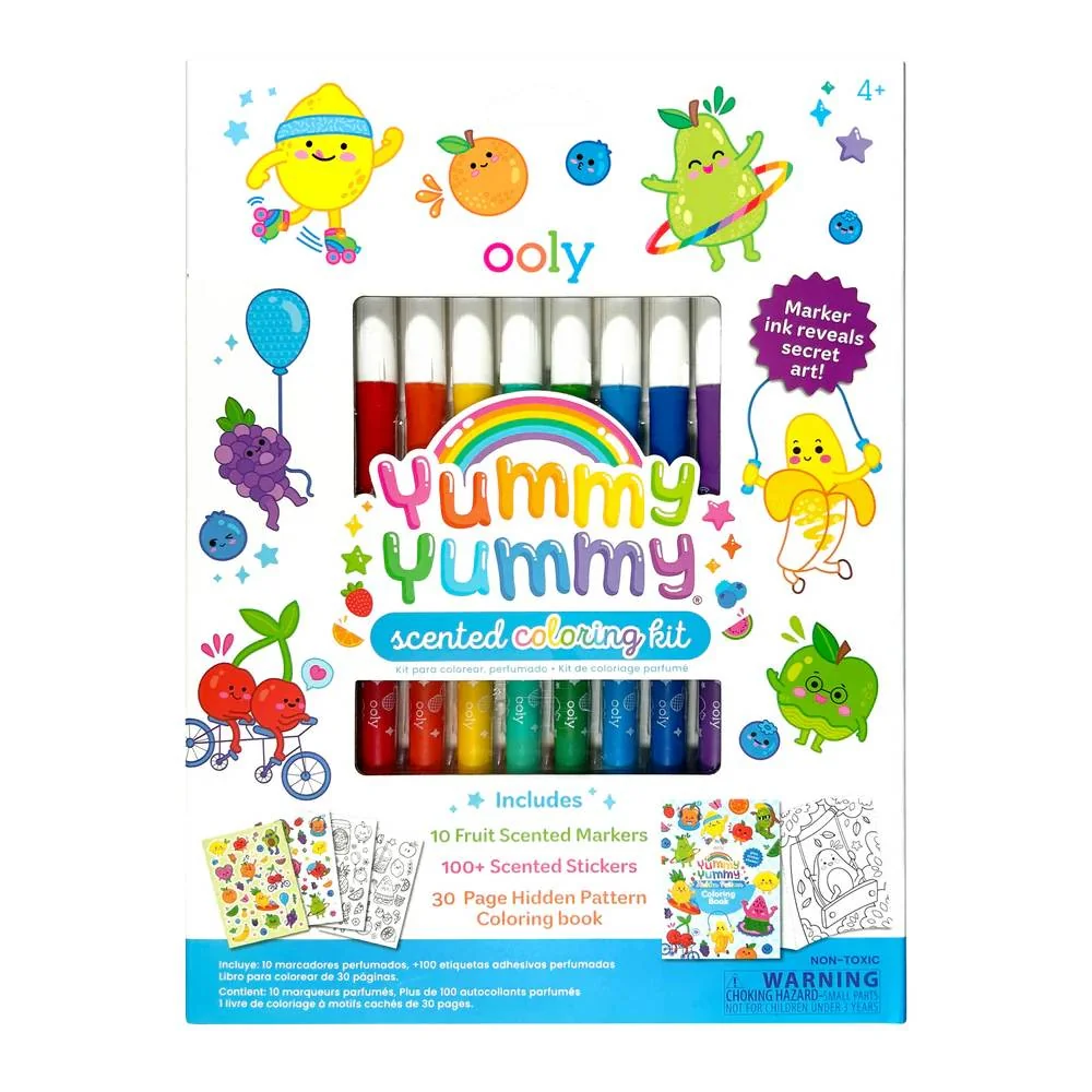 Set de colorat 3 in 1 parfumat, Ooly, Yummy Yummy