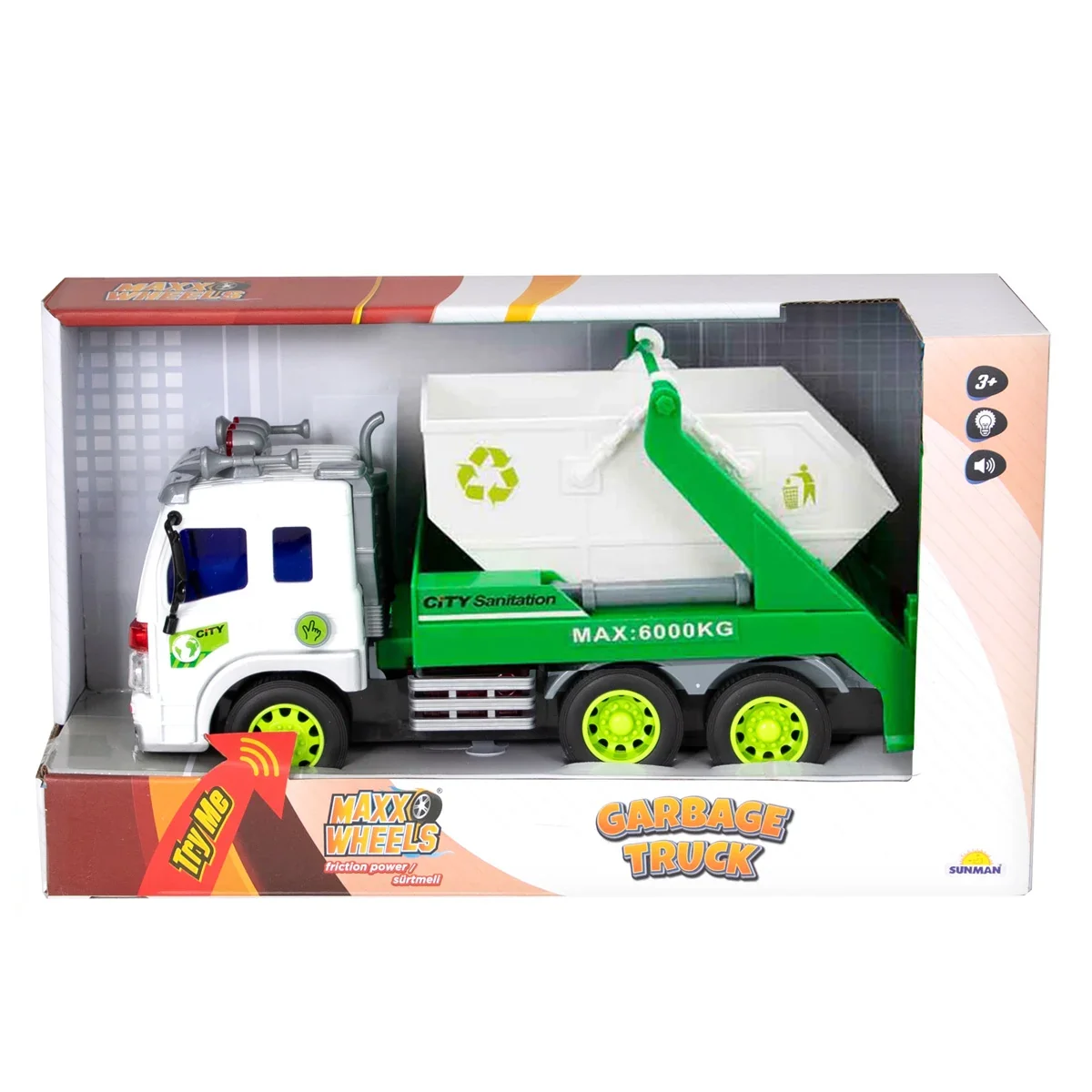 Masina de reciclare gunoi, Maxx Wheels, 1:16