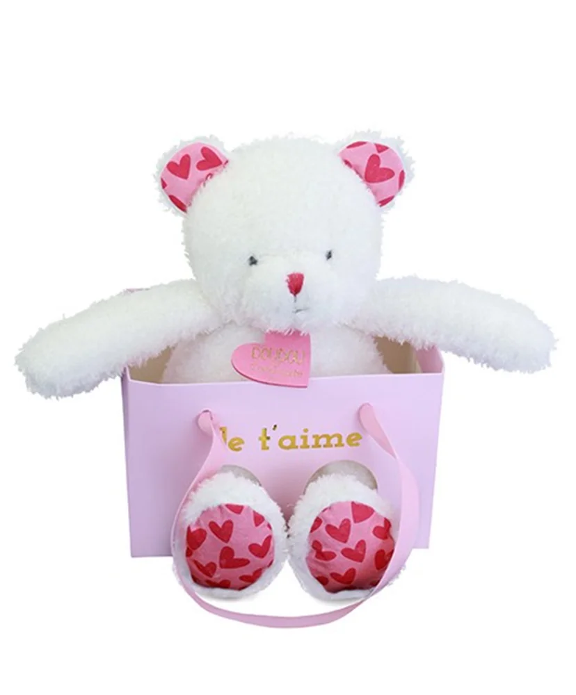 Jucarie de plus in punga cadou, Doudou, Ursulet, Te iubesc, 25 cm