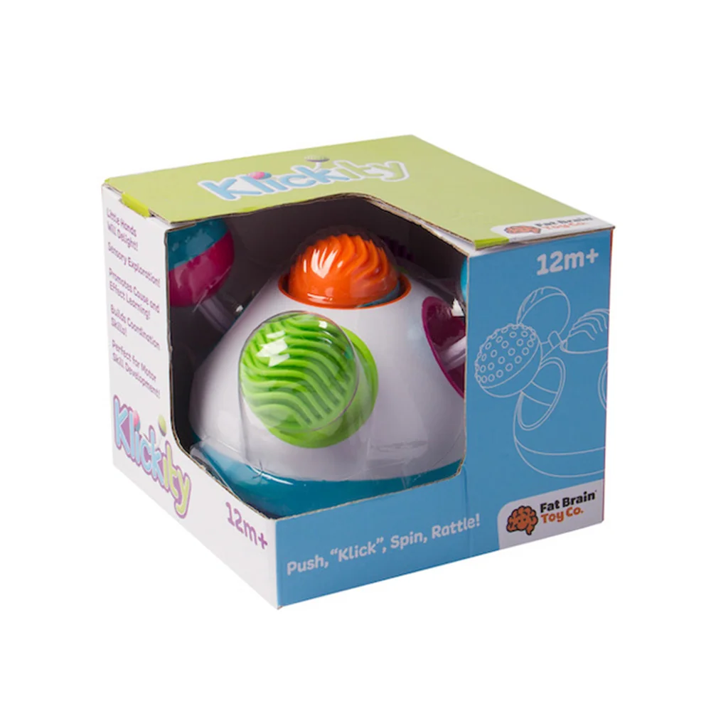 Jucarie senzoriala cu butoane click-clack, Fat Brain Toys, Klickity