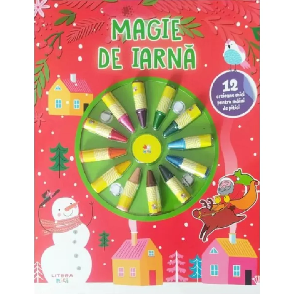 Magie de iarna, 12 creioane mici pentru maini de pitici