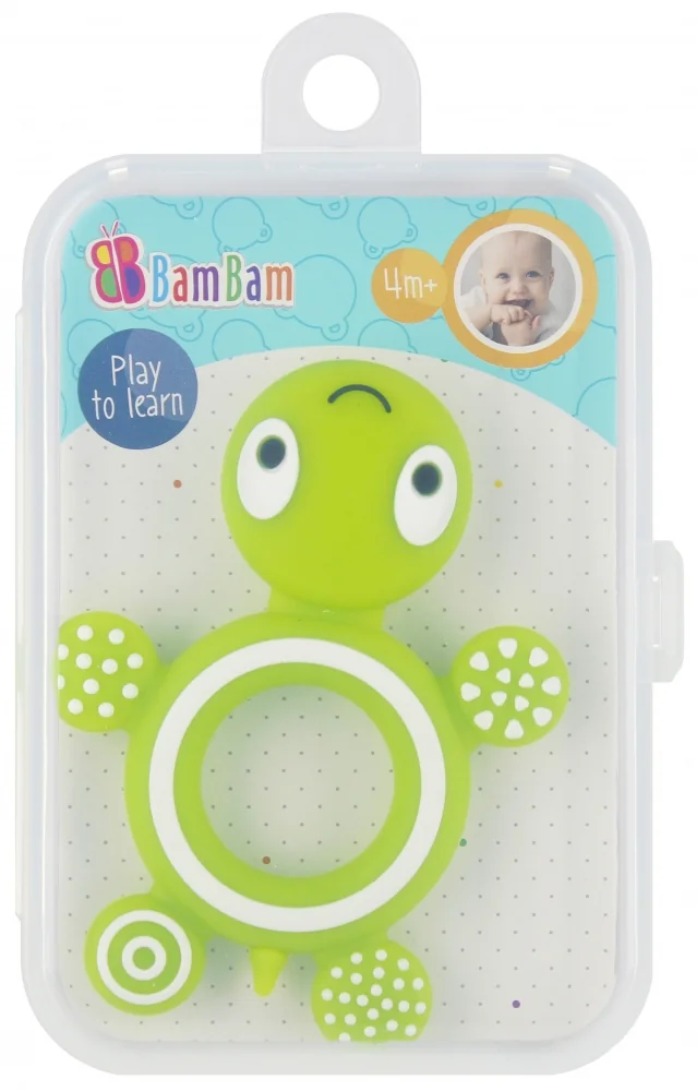 Jucarie pentru dentitie, BamBam, Broasca, Verde