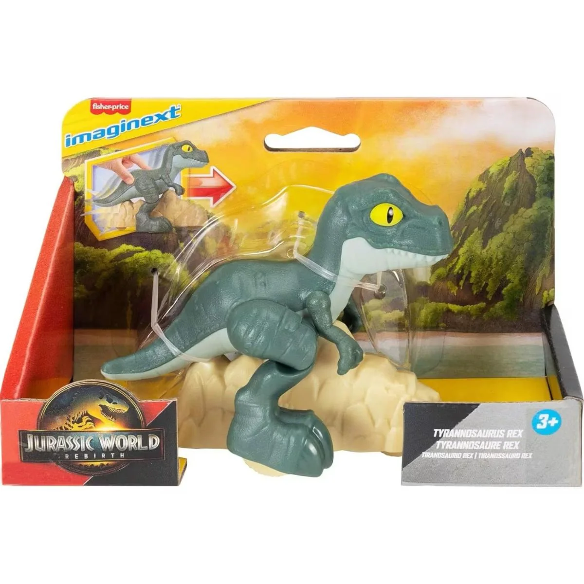 Figurina dinozaur articulata, Imaginext, Jurassic World, Tyrannosaurus Rex, JDK80