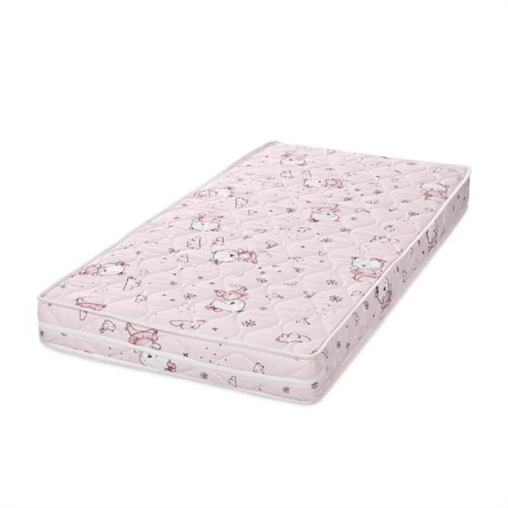 Saltea pat, spuma elastica, Lorelli Relax, 60 x 120 x 10 cm, Pink Ballerina Bear