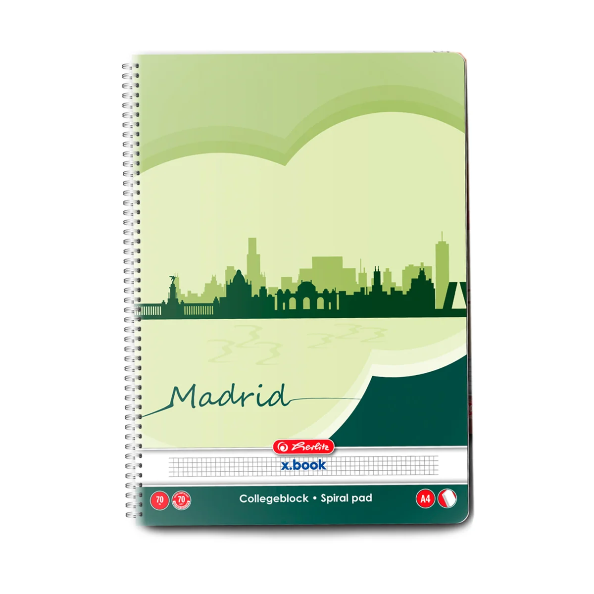 Caiet matematica cu spirala Herlitz, A4, 70 file, Economic