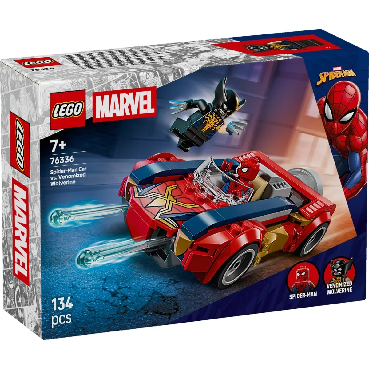 LEGO® Super Heroes - Omul Paianjen in masina vs Wolverine venomizat (76336)