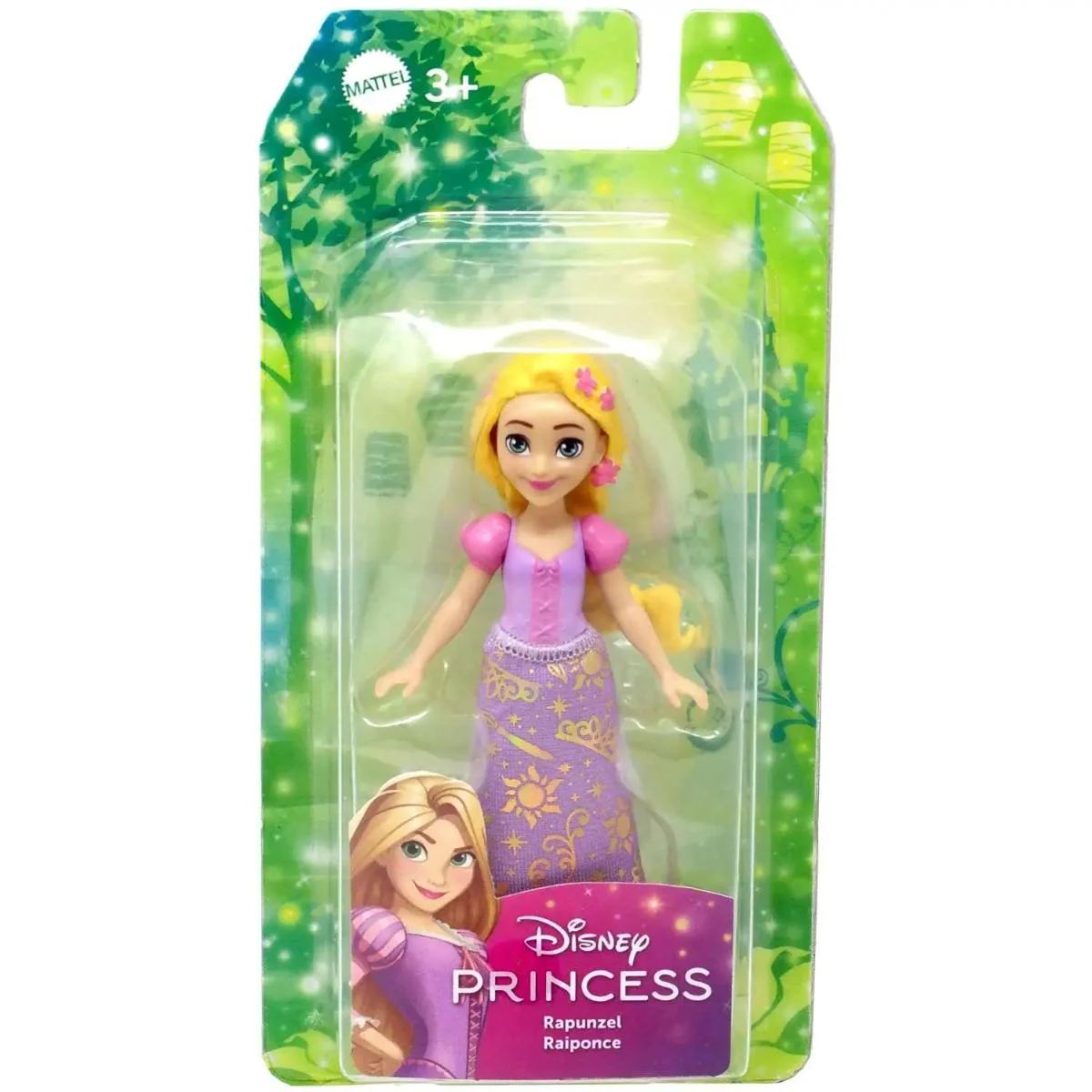 Papusa mini, Disney Princess, Rapunzel, 9 cm, JBX42