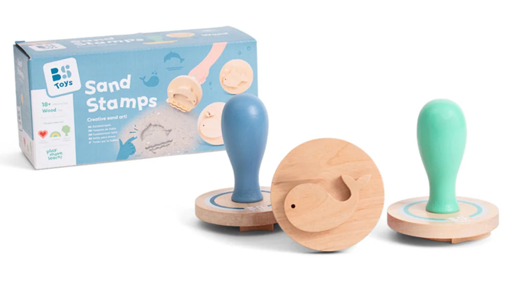 Stampile din lemn pentru nisip, BS Toys