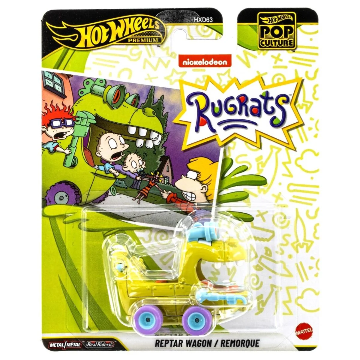 Masina metalica, Hot Wheels Premium, Pop Culture, Rugrats Reptar Wagon, JHW87