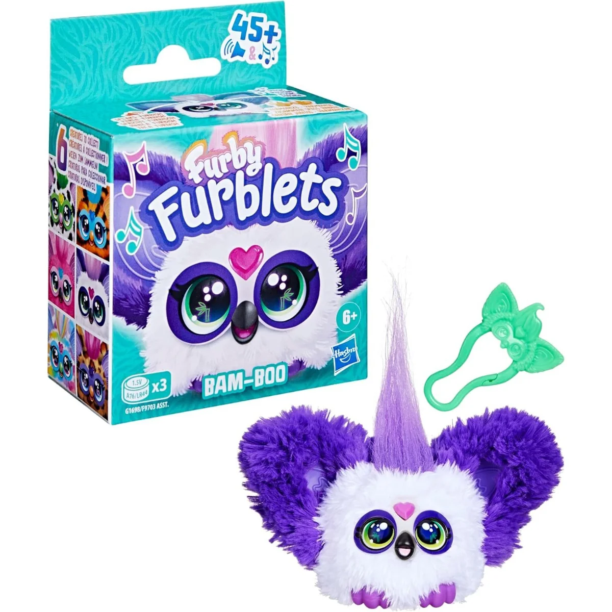 Jucarie de plus interactiva, Furby Furblets, Bam-Boo, G1698