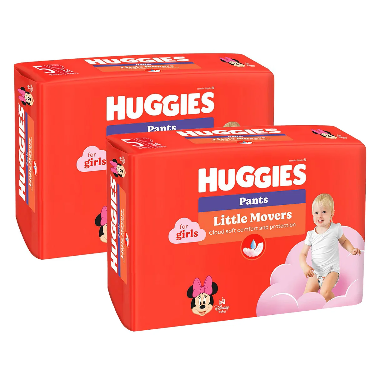 Scutece chilotel Huggies Pants Jumbo, Nr 5, Girl, 12-17 kg, 68 buc