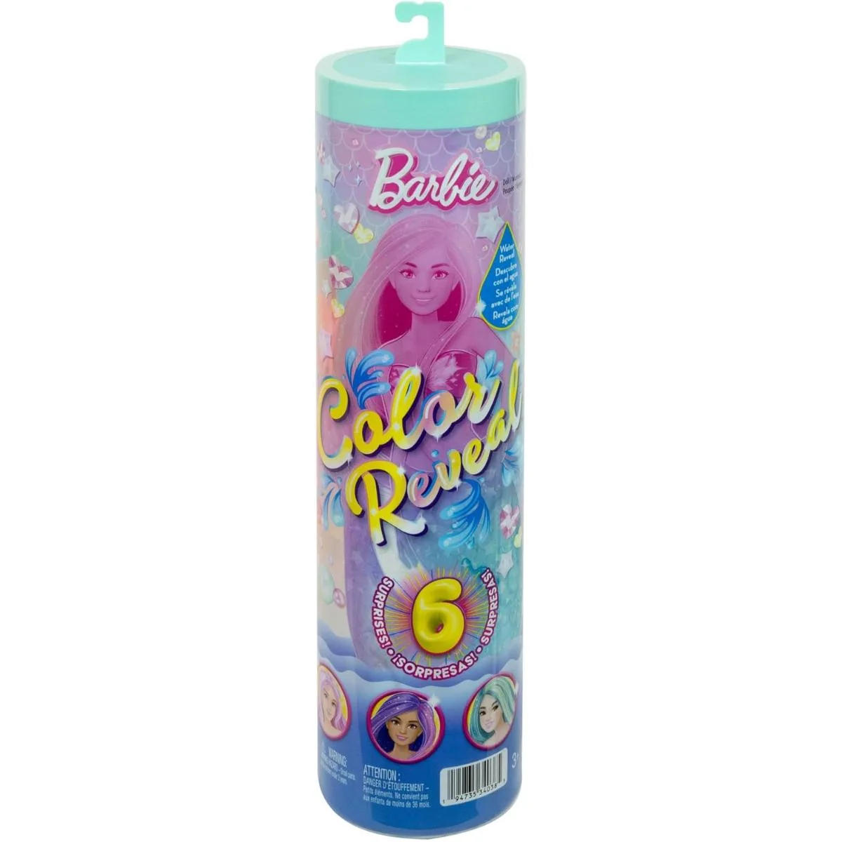 Papusa sirena, Barbie, Color Reveal, JMW61
