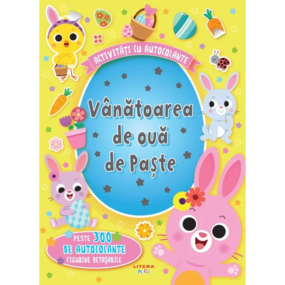 Activitati cu autocolante, Litera, Vanatoarea de oua de Paste