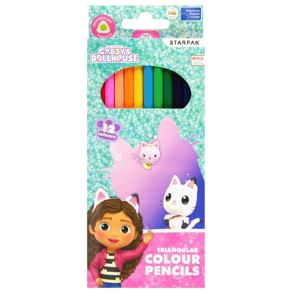 Creioane de colorat, Starpak, Gabbys Dollhouse, 12 buc