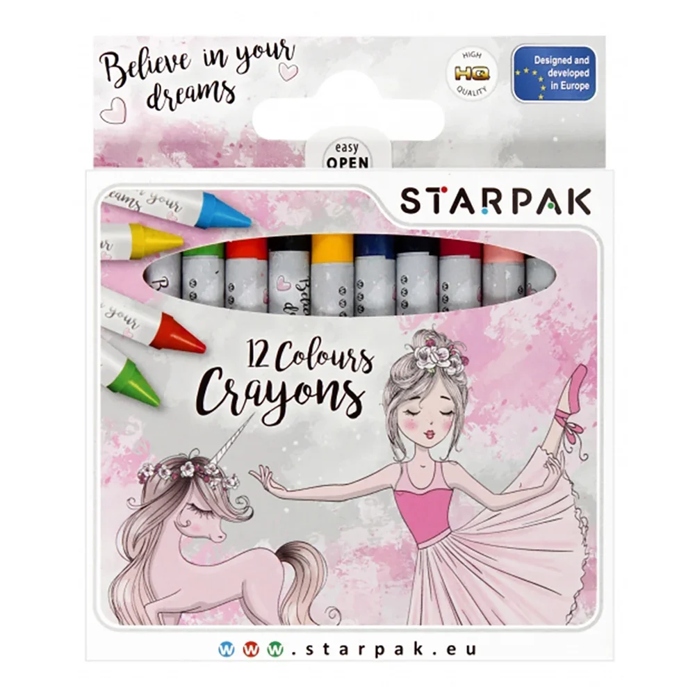 Set creioane cerate Starpak, Balerina, 12 culori