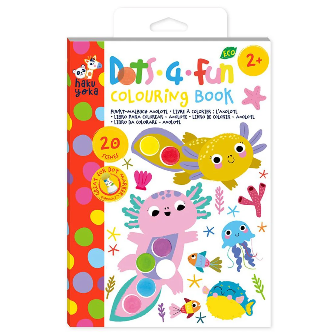 Carte de colorat, Avenir, Dots4Fun, Axolotl