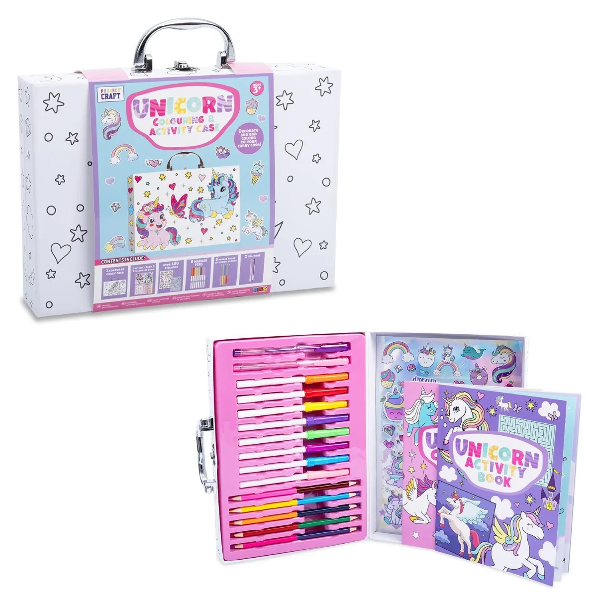 Set de colorat in trusa, Project Craft, Unicorn