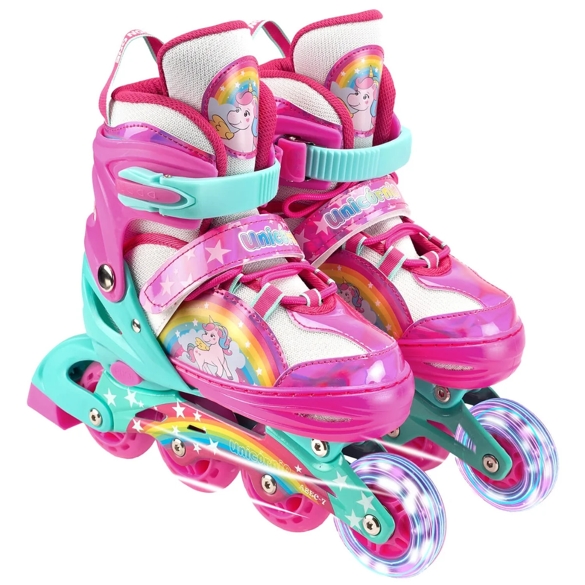 Role reglabile, Action One, Unicorn Fantasy, roti luminoase, S(31-34), Roz