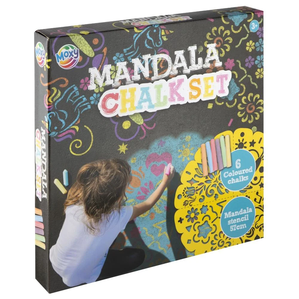 Set creta colorata cu sablon, Grafix, Mandala