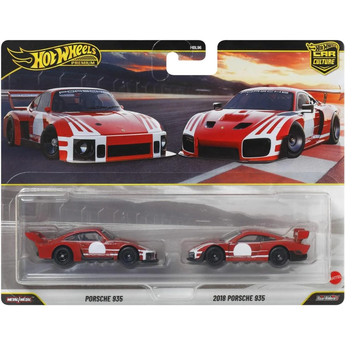 Set 2 masini metalice, Hot Wheels, Car Culture, Porsche 935 & 2018 Porsche 935, JHW51