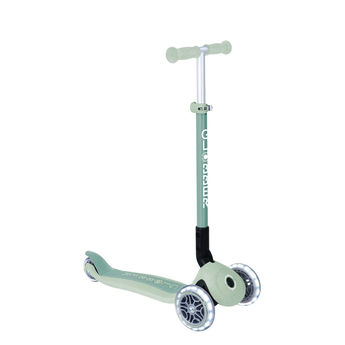 Trotineta pliabila cu 3 roti luminoase, Globber, Primo, Verde