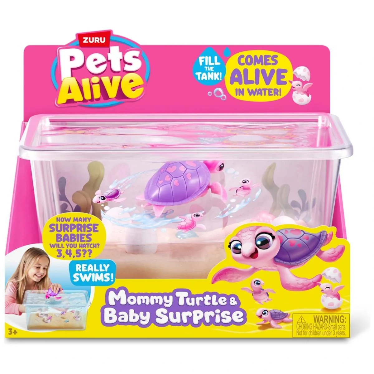 Set de joaca interactiv, Pets Alive, Mama testoasa si puii sai