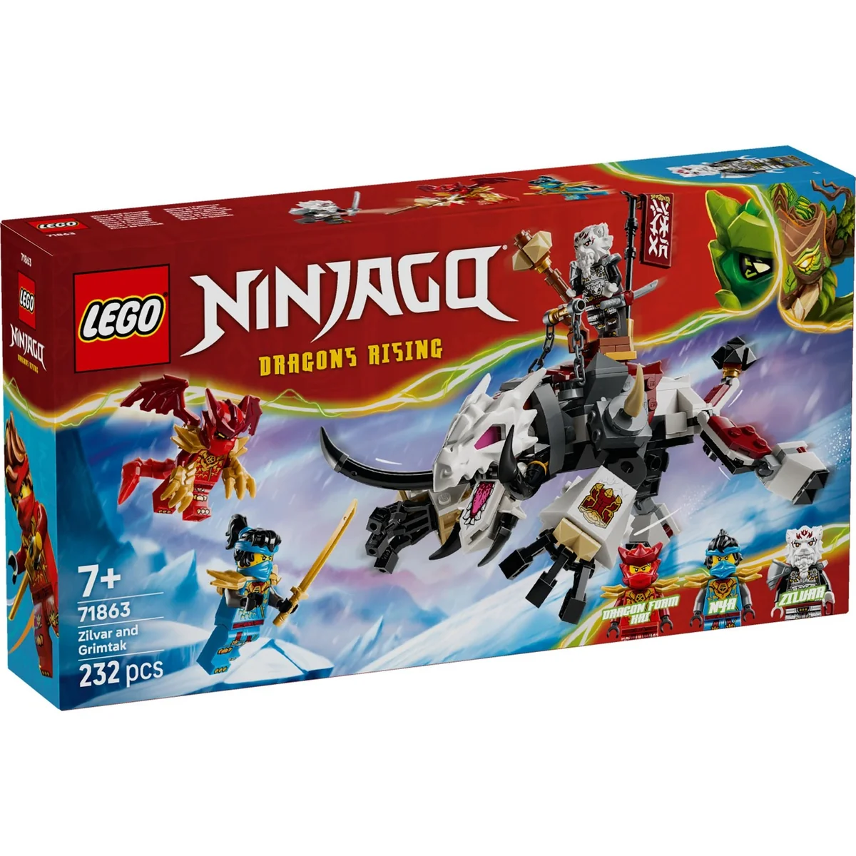 LEGO® Ninjago - Zilvar si monstrul dragon Grimtak (71863)