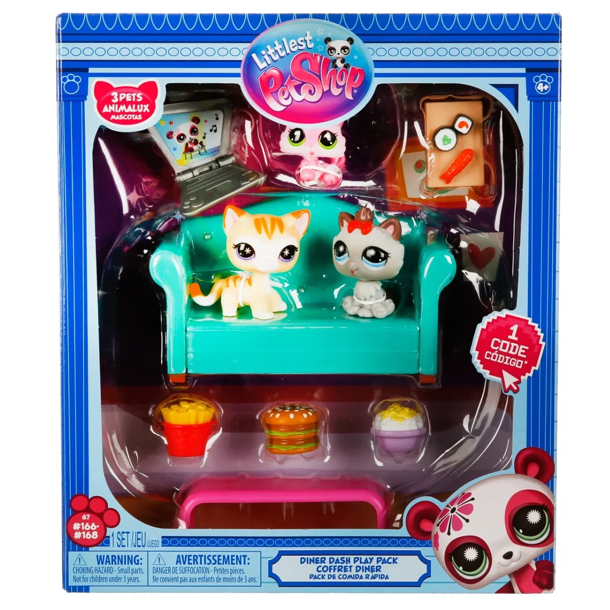Set 3 figurine, Littlest Pet Shop, Diner Dash