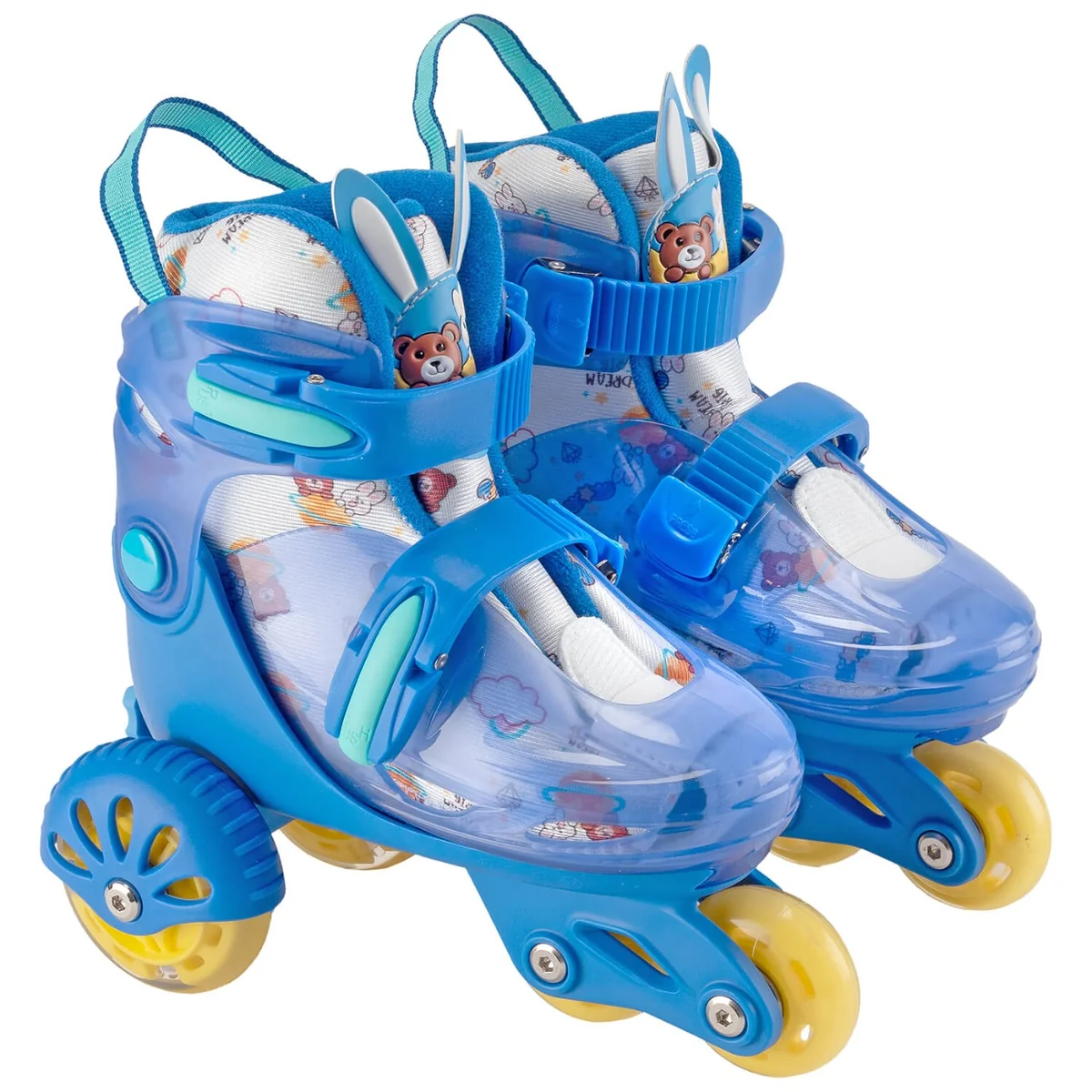 Role reglabile, Action One, incepatori, roti luminoase, S(31-34), Blue