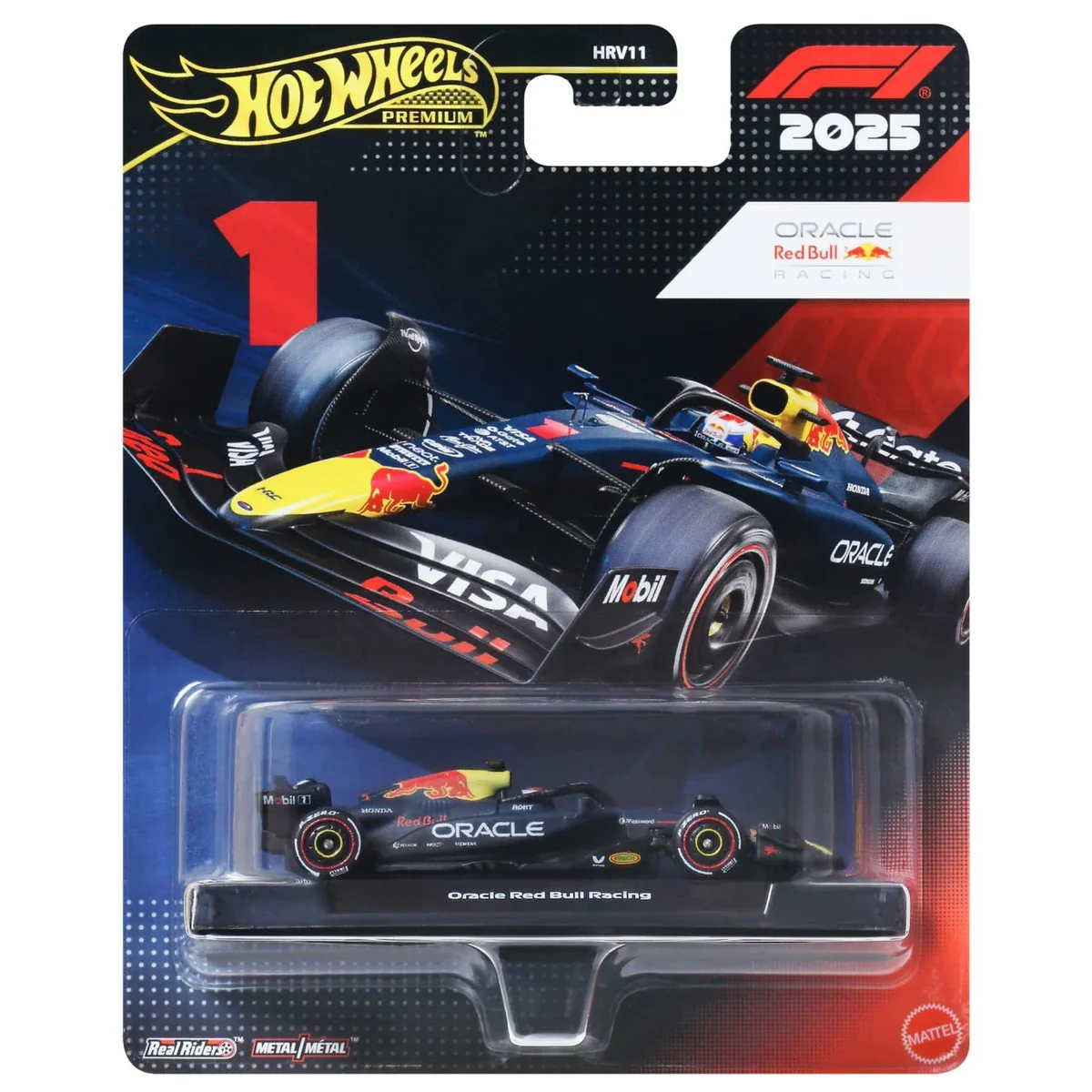 Masinuta metalica de curse, Hot Wheels, Oracle Red Bull Racing 2025, Formula 1 Team 1, JKD83